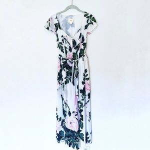 Maeve by Anthropologie Flower wide leg jumpsuit small